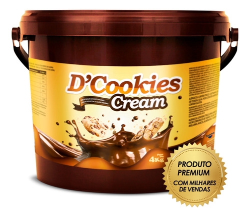 Recheio Dcookies Chocolate C/ Biscoito 4 Kg Original