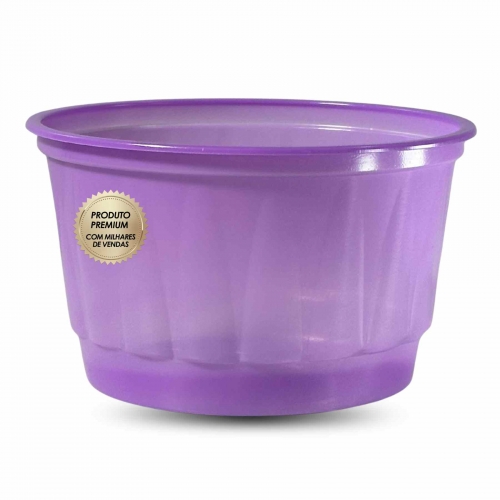 POTE PLÁSTICO LILÁS SEM TAMPA PARA ALIMENTOS E CONFEITARIA - KOPUS