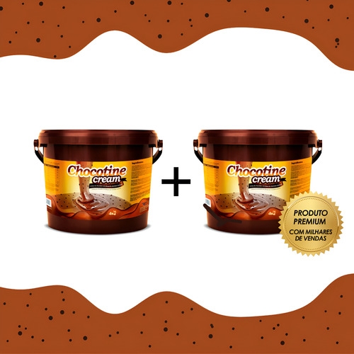 Kit 2 Chocotine 4kg Creme Chocolate Recheio E Cobertura