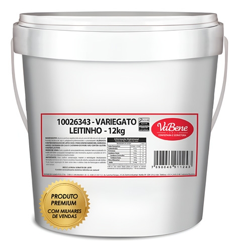 Variegato Leitinho Pronto Uso Vabene 12kg Gourmet