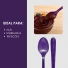 Colher Roxa Forte Plus 19cm Açaí Sorvete Sobremesas 200 Unid Roxo
